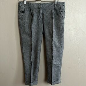 Massimo Dutti Mini Houndstooth Pattern Wool Women’s Pants. Size 8 Petite.